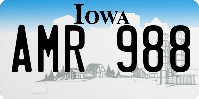 IA license plate AMR988