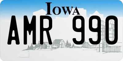 IA license plate AMR990