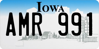 IA license plate AMR991