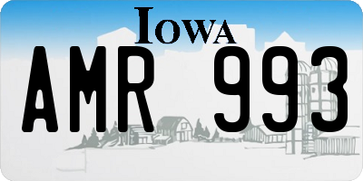 IA license plate AMR993