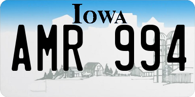 IA license plate AMR994