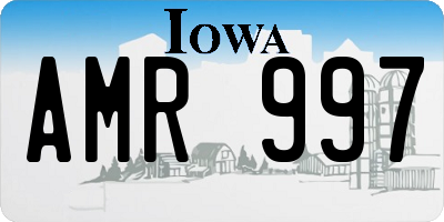 IA license plate AMR997