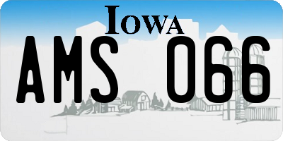 IA license plate AMS066