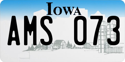 IA license plate AMS073