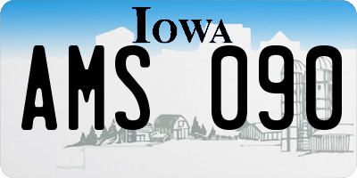 IA license plate AMS090