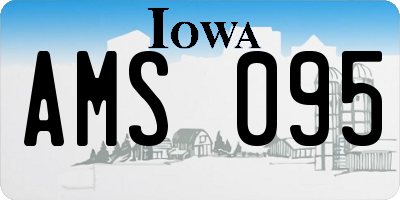 IA license plate AMS095