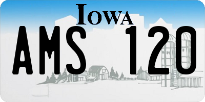IA license plate AMS120