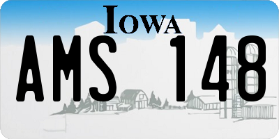 IA license plate AMS148