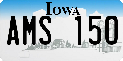 IA license plate AMS150