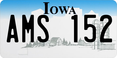 IA license plate AMS152