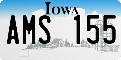 IA license plate AMS155