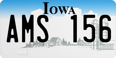 IA license plate AMS156