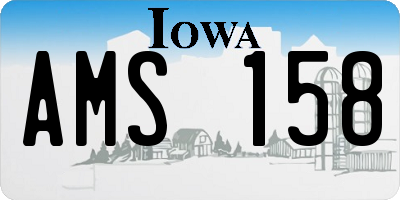 IA license plate AMS158