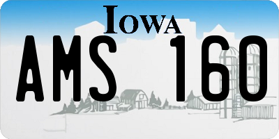 IA license plate AMS160