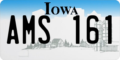 IA license plate AMS161