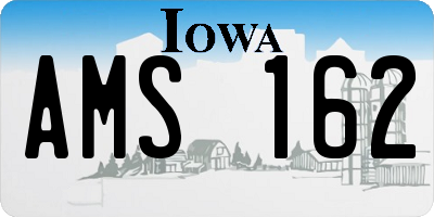 IA license plate AMS162