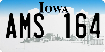 IA license plate AMS164