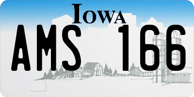 IA license plate AMS166