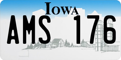 IA license plate AMS176