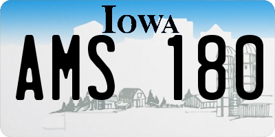 IA license plate AMS180