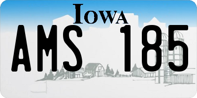 IA license plate AMS185