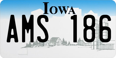 IA license plate AMS186