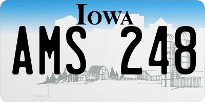 IA license plate AMS248