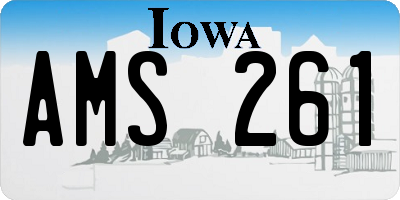 IA license plate AMS261