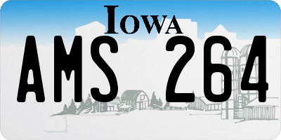 IA license plate AMS264