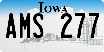 IA license plate AMS277