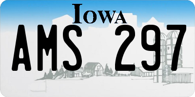 IA license plate AMS297