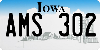 IA license plate AMS302
