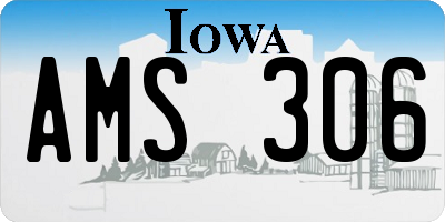 IA license plate AMS306