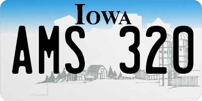 IA license plate AMS320