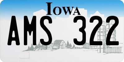 IA license plate AMS322