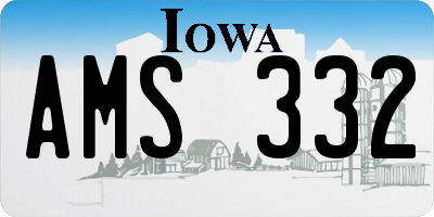 IA license plate AMS332