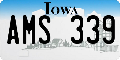 IA license plate AMS339