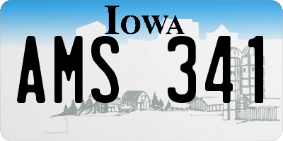 IA license plate AMS341