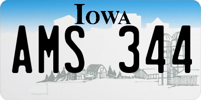 IA license plate AMS344