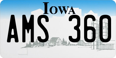 IA license plate AMS360