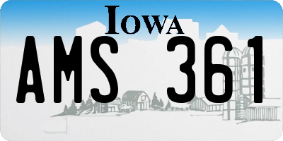 IA license plate AMS361