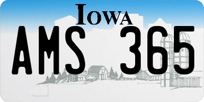 IA license plate AMS365