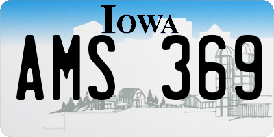 IA license plate AMS369