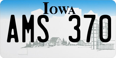 IA license plate AMS370