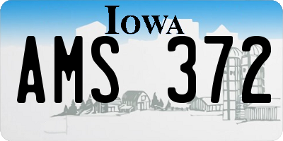 IA license plate AMS372