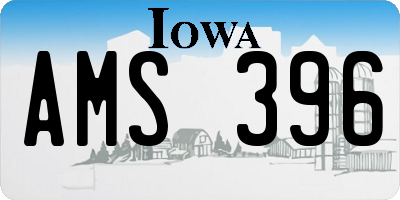 IA license plate AMS396