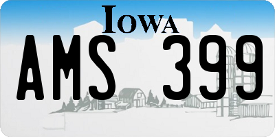 IA license plate AMS399