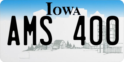 IA license plate AMS400