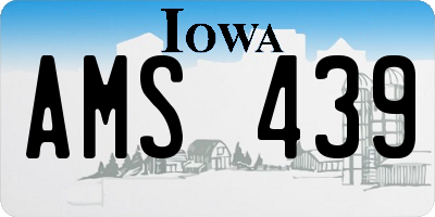 IA license plate AMS439