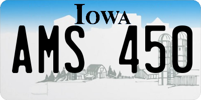 IA license plate AMS450